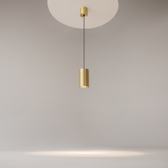 Подвесной светильник Vol латунный цилиндрический 4