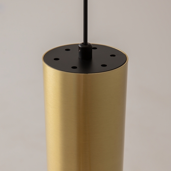 Подвесной светильник Vol латунный цилиндрический 2