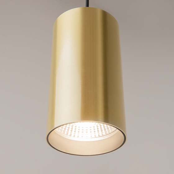 Подвесной светильник Vol латунный цилиндрический 3