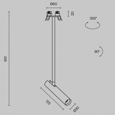 Подвесной светильник Focus T 3X13X65 CM 11