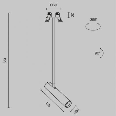 Подвесной светильник Focus 3X13X65 CM 8