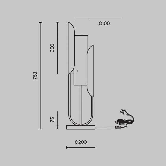 Настольный светильник Cipresso золотой, стекло 3
