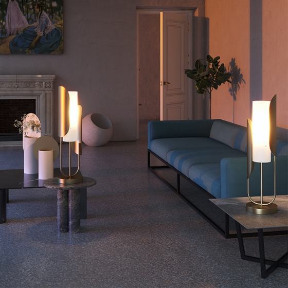 Настольный светильник Cipresso золотой, стекло 5