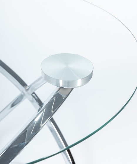Кофейный столик Glossy Sphere Silver 60X60X55 3