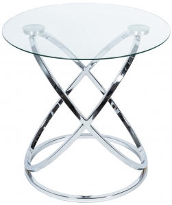 Кофейный столик Glossy Sphere Silver 60X60X55