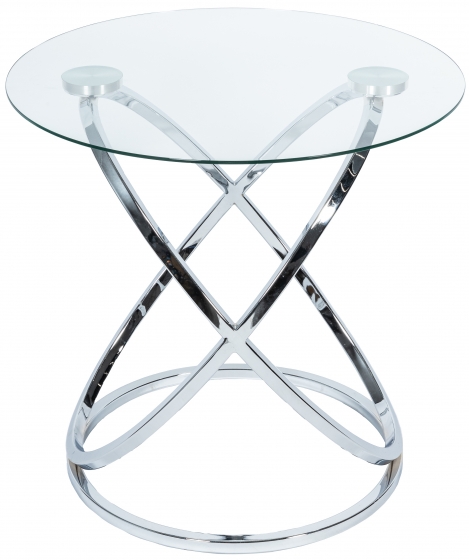 Кофейный столик Glossy Sphere Silver 60X60X55 1
