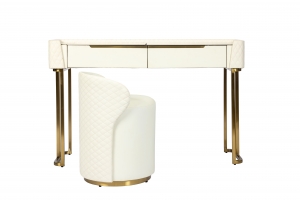 Дамский столик с креслом белый 0.76x1.2x0.4м