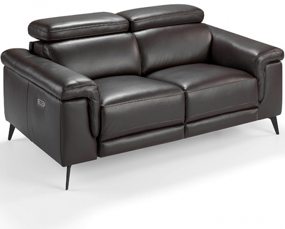 Кожаный расслабляющий диван 175X103X99 CM тёмно коричневый 2