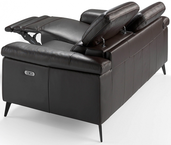 Кожаный расслабляющий диван 175X103X99 CM тёмно коричневый 4