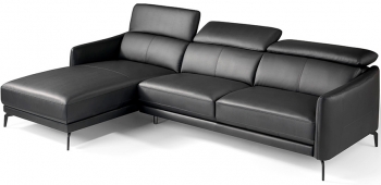 Угловой кожаный диван Chaiselongue 283X194X75/94