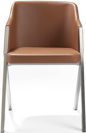 Современный дизайнерский стул F3202 51X58X74 CM коричневый 4