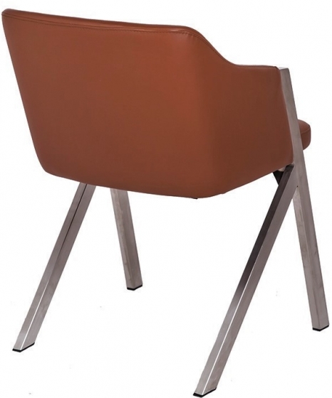 Современный дизайнерский стул F3202 51X58X74 CM коричневый 3