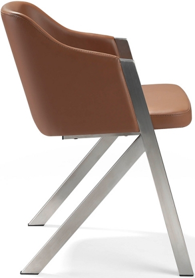 Современный дизайнерский стул F3202 51X58X74 CM коричневый 2