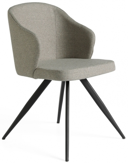 Закругленный стул F3208 48X57X82 CM серый 1