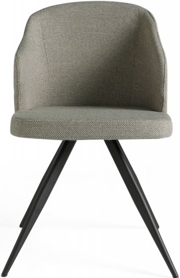 Закругленный стул F3208 48X57X82 CM серый 4