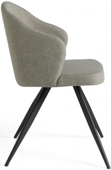 Закругленный стул F3208 48X57X82 CM серый 2