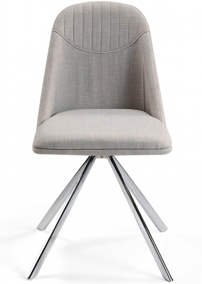 Стул с хромированными ножками F3216 47X56X82 CM серый 4