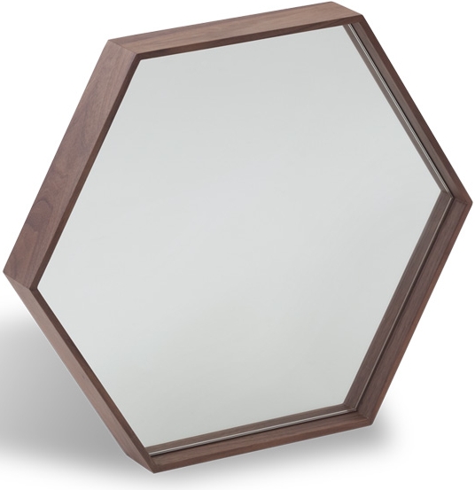 Зеркало с шестигранной рамой из ореха HV-MR45 46X40X6 CM 1