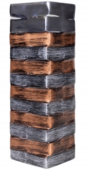 Ваза металлическая STRIPES 12X12X41 CM