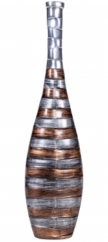 Ваза металлическая STRIPES 16X6X66 CM