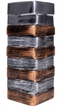 Ваза металлическая STRIPES 11X11X31 CM
