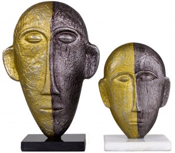 Декор из двух предметов Face 17X8X26 / 14X6X20 CM