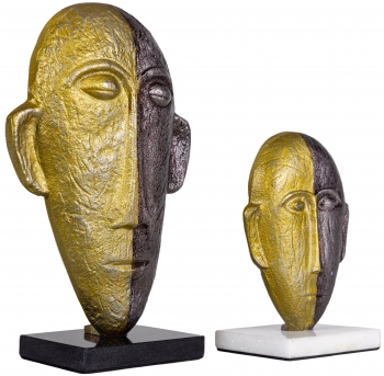 Декор из двух предметов Face 17X8X26 / 14X6X20 CM
