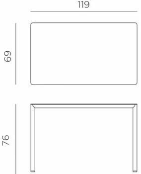 Стол обеденный Piave 119X69X76 CM