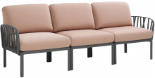 Диван садовый с подушками Komodo 216X78X88 CM