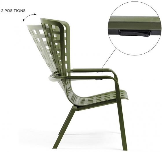 Лаунж-кресло пластиковое Folio 71X81X113 CM 2