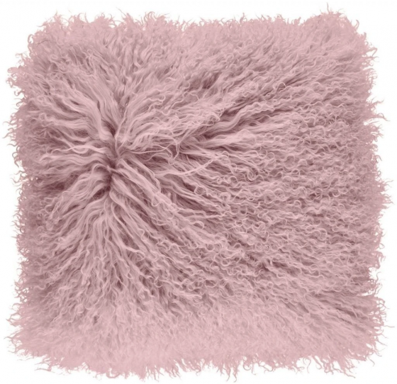 Подушка из меха тибетской козы Tibetan 40X40 CM Rosa 1