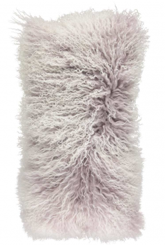 Подушка из меха тибетской козы Tibetan 28X56 CM Cloud Grey/Snow