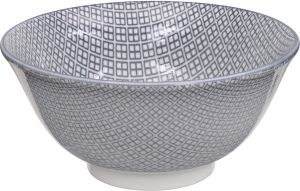 Чаша Nippon Grey Tayo Bowl 15X7 CM с квадратами