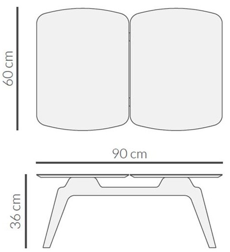 Кофейный столик Mixta Duo 90X60X36 CM 2