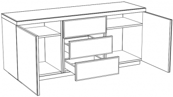Комод Kristal 177X52X77 CM