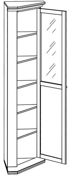 Шкаф угловой Reina 48X48X201 CM 2