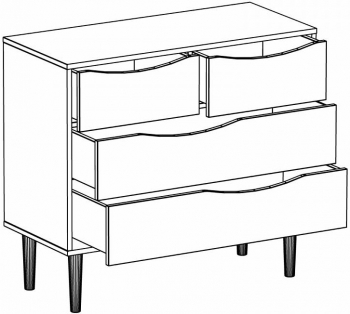 Комод Like 90X40X81 CM