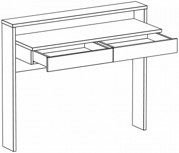 Туалетный столик Intra 110X39X93 CM
