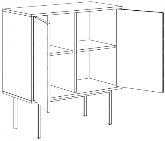 Шкаф Boho Color 84X40X91 CM 6