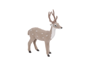 Статуэтка Furry deer 23 см серый Голова прямо