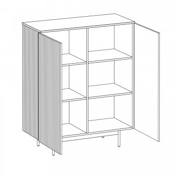 Шкаф Mikko 102,2X44X123,3 CM