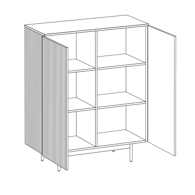 Шкаф Mikko 102,2X44X123,3 CM 3