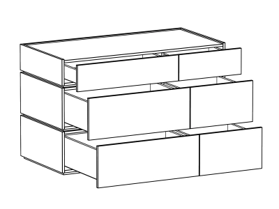 Комод Licata 118X60X75 CM 3
