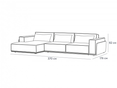 Угловой диван Asti 370X117-176X82 CM 5