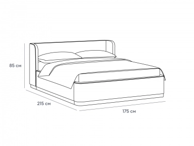Кровать Vibe 1600 175X215X85 CM 3