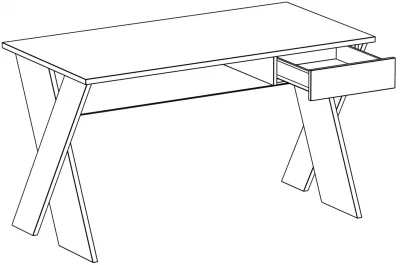 Стол рабочий Xeno 134X68X76 CM 4