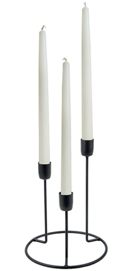 Подсвечник на 3 свечи Stillus Black 16X16X20 CM 1