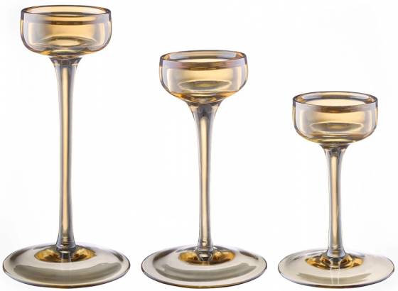 Набор из трех подсвечников Palmira 11X11X16 / 11X11X20 / 11X11X24 CM 1