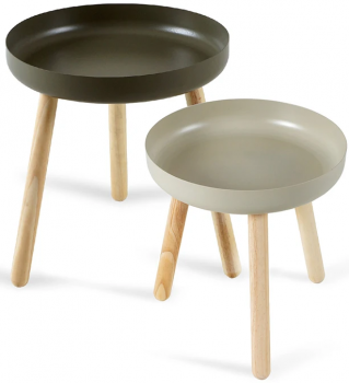 Набор из двух столиков Solo 40X40X43 / 40X40X35 CM