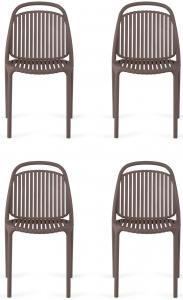 Комплект из четырёх стульев Scoop 46X59X81 CM